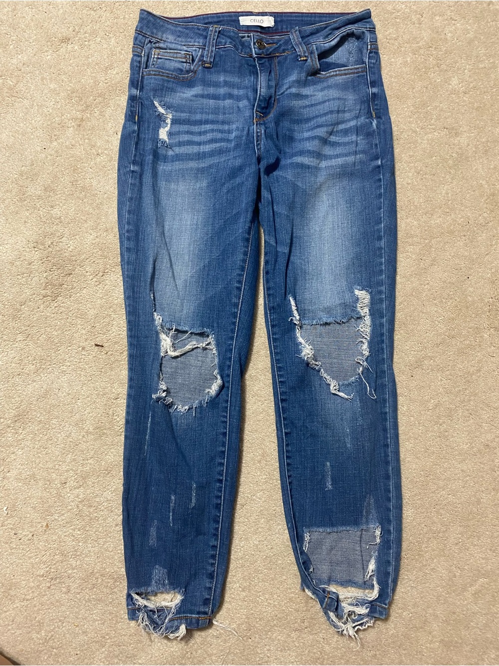 Cello Distressed Blue Jeans